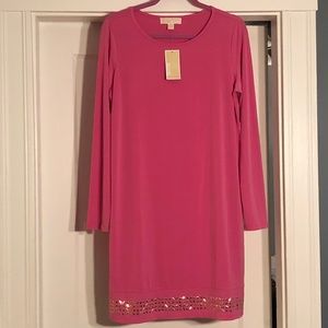 Women MICHAEL Kors Dress Long Sleeve Solid Sheath